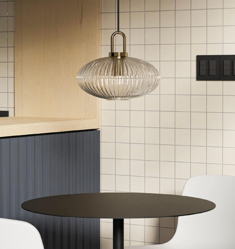 Oslo Ribbed Glass Pendants