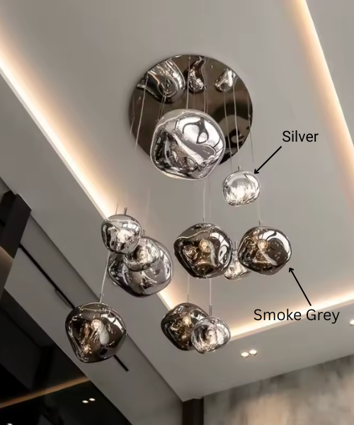 circle plate hanging ball lights