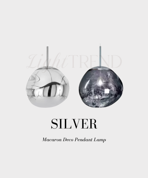 Silver Acrylic shaped hanging pendant light