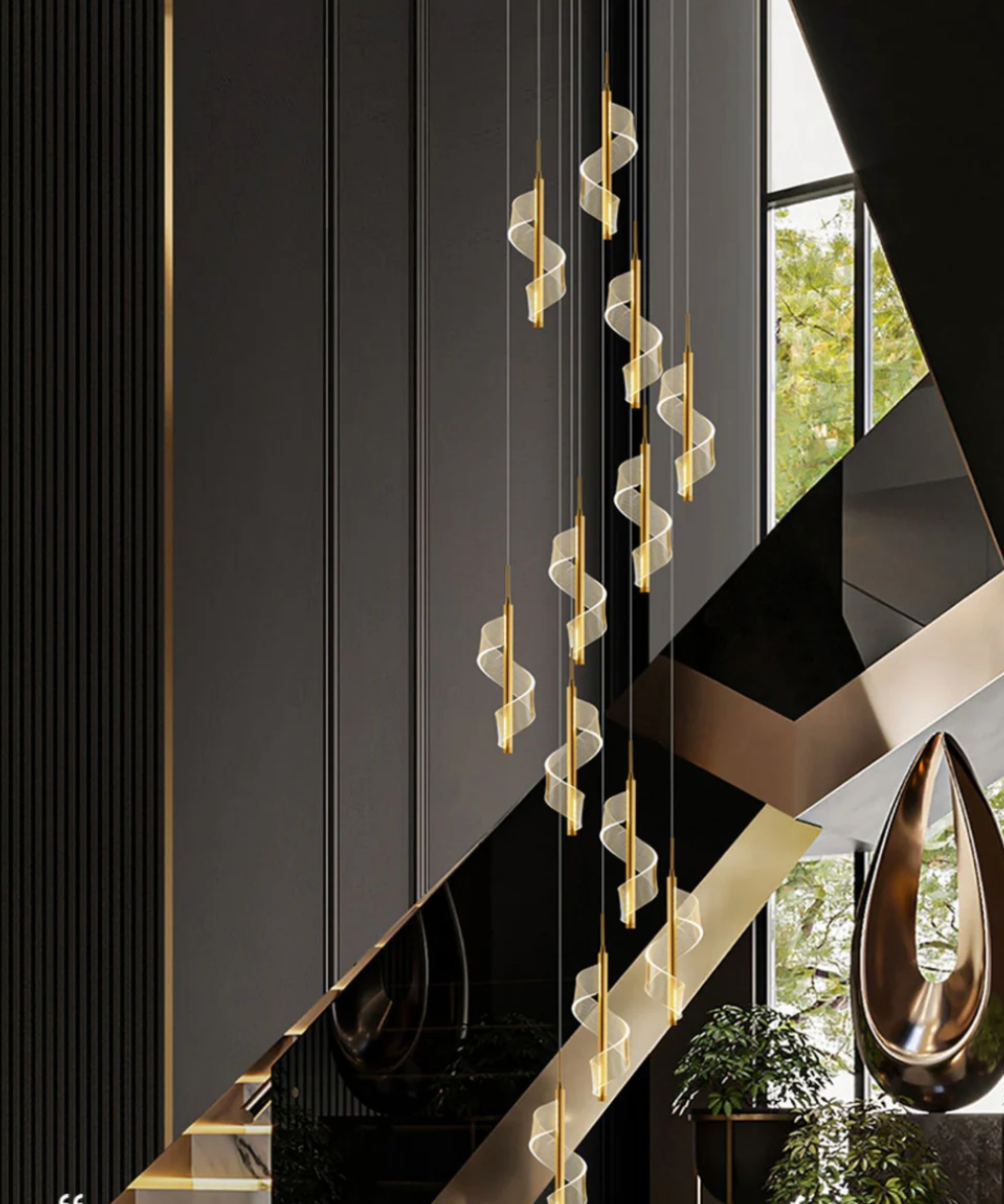 Gold Staircase Pendant