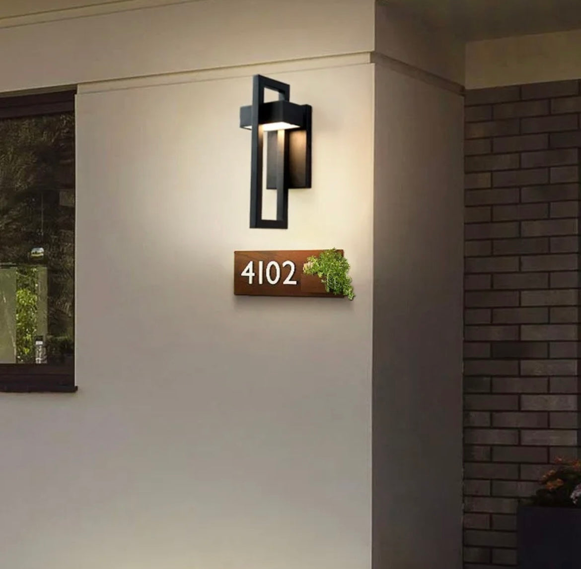 Wall Lights Geometric Outdoor black