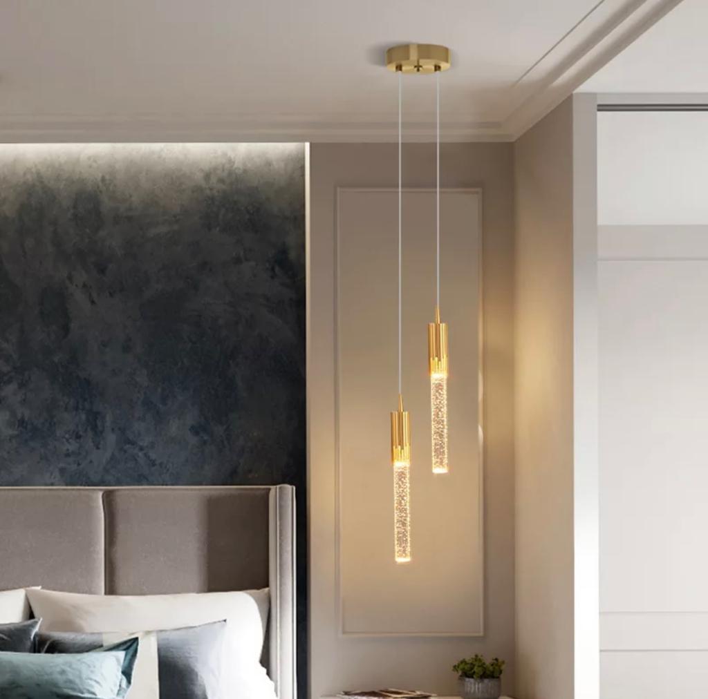 bedroom Crystal Pole Lamp Pendant