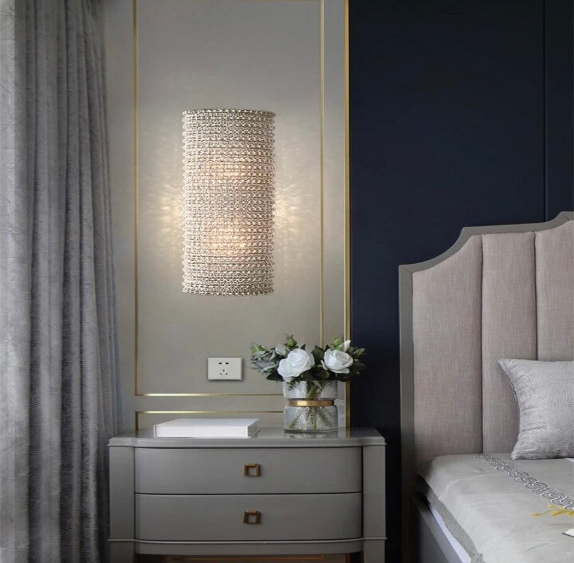 bedside Pearl Bead Modern Decor Wall Light