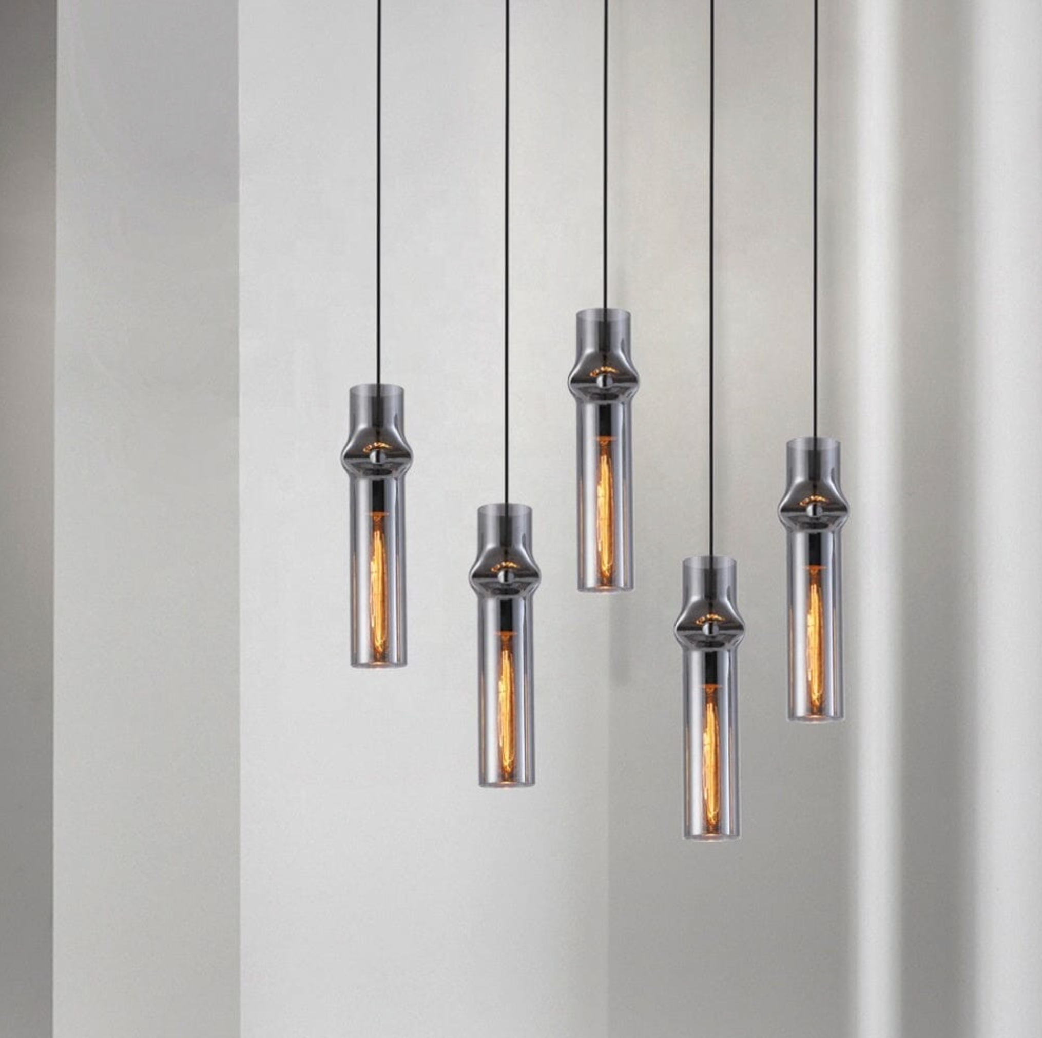 Black Glass hanging pendant light