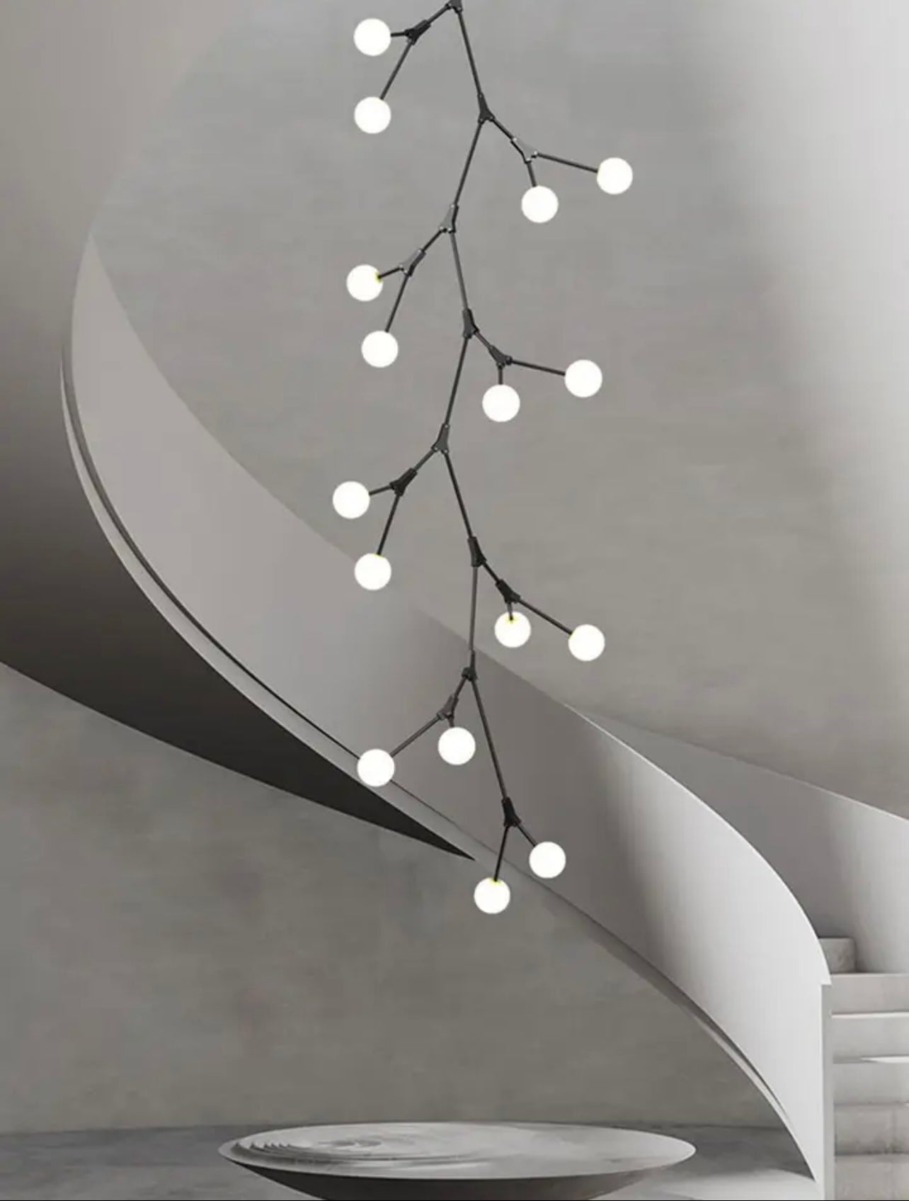 black long branch chandelier light