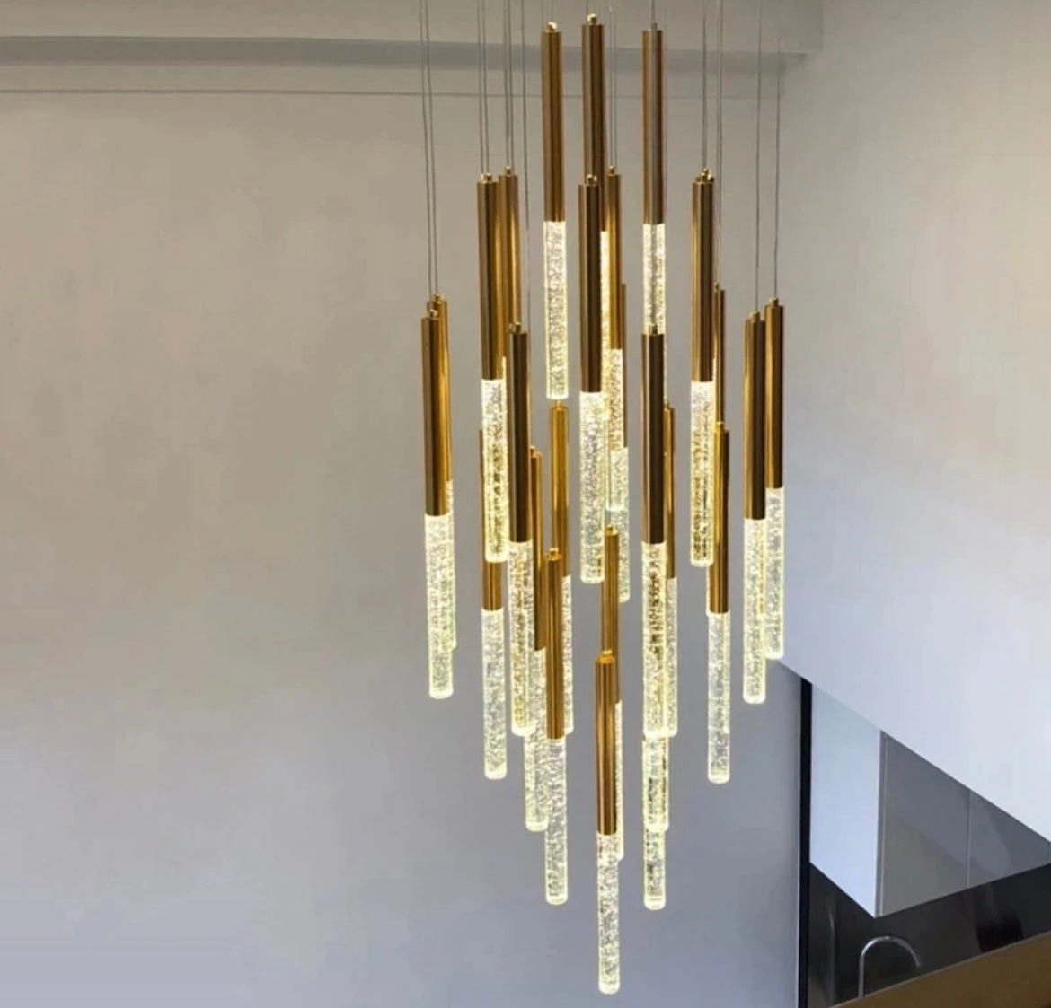hallway bubble chandelier