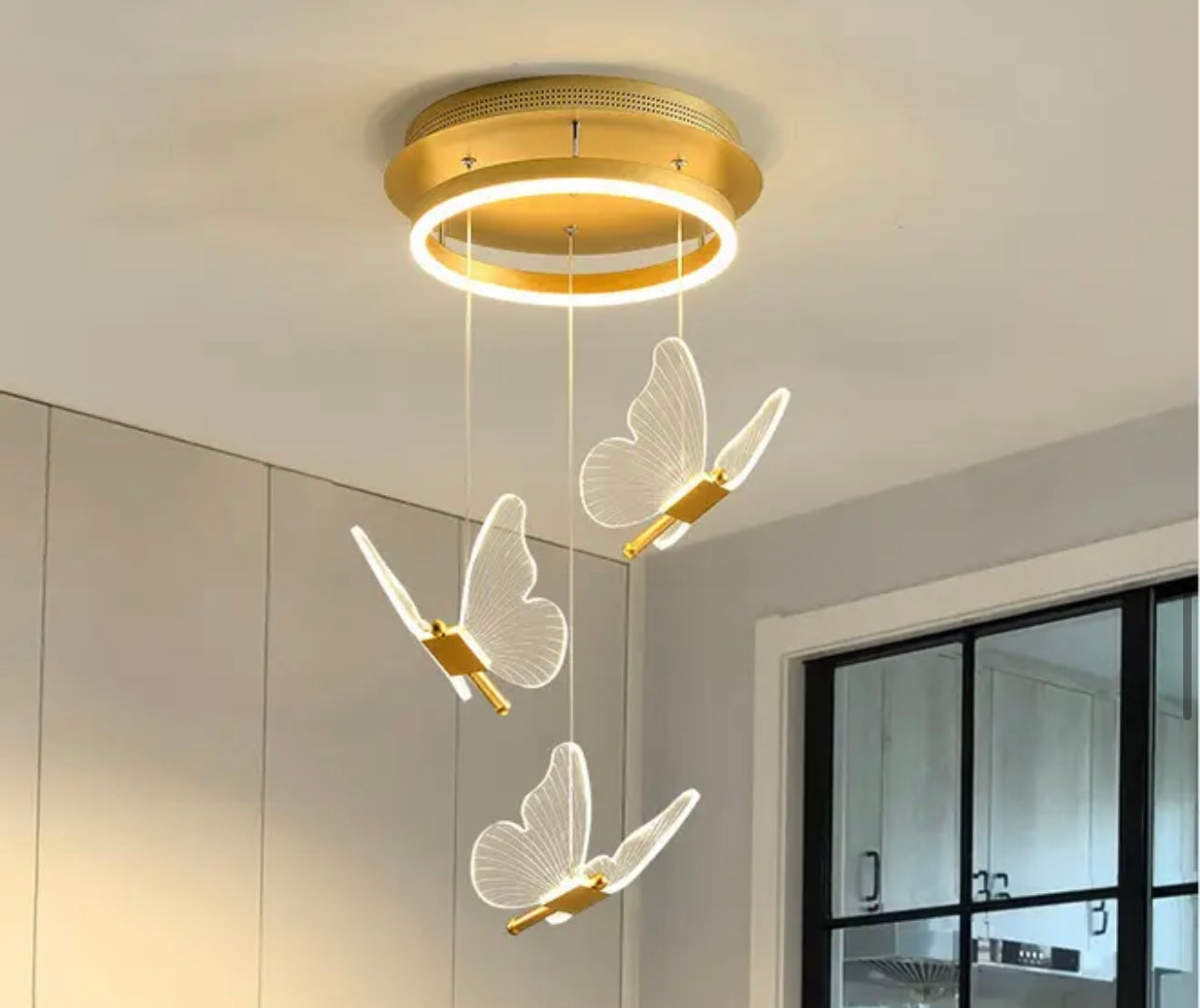 Romantic butterfly chandelier ideal for living rooms and staircases
