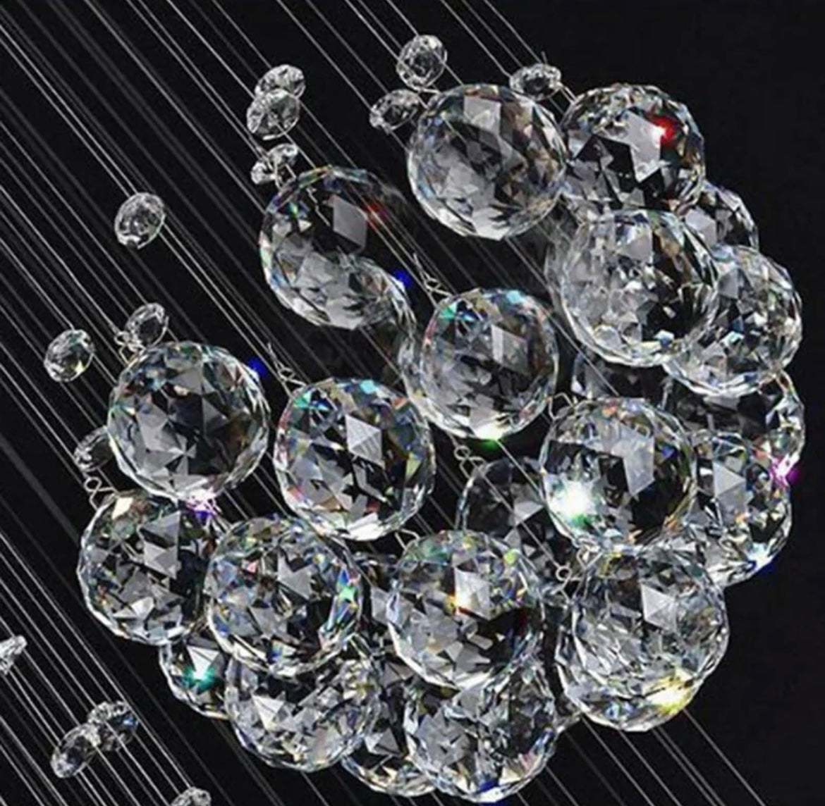 crystal balls chandelier