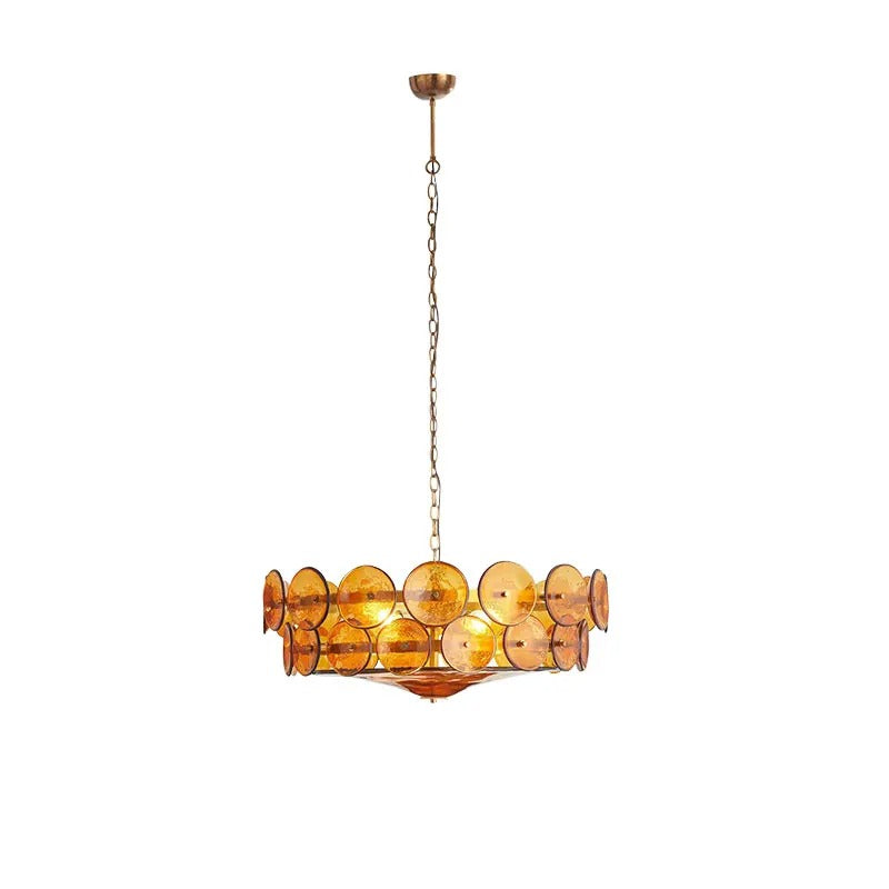French Glass Art Chandelier
