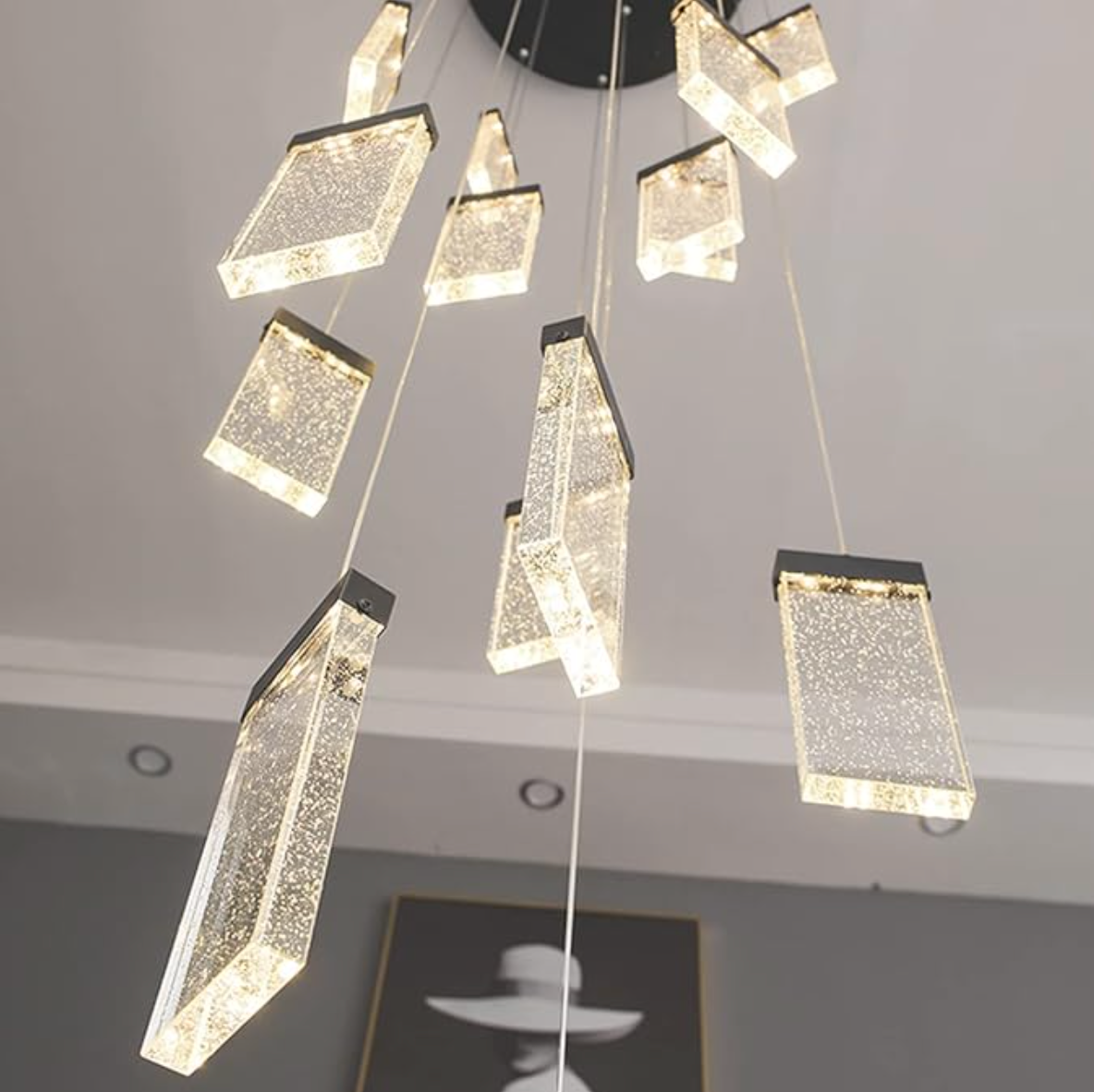 Hanging Black Pendant Staircase