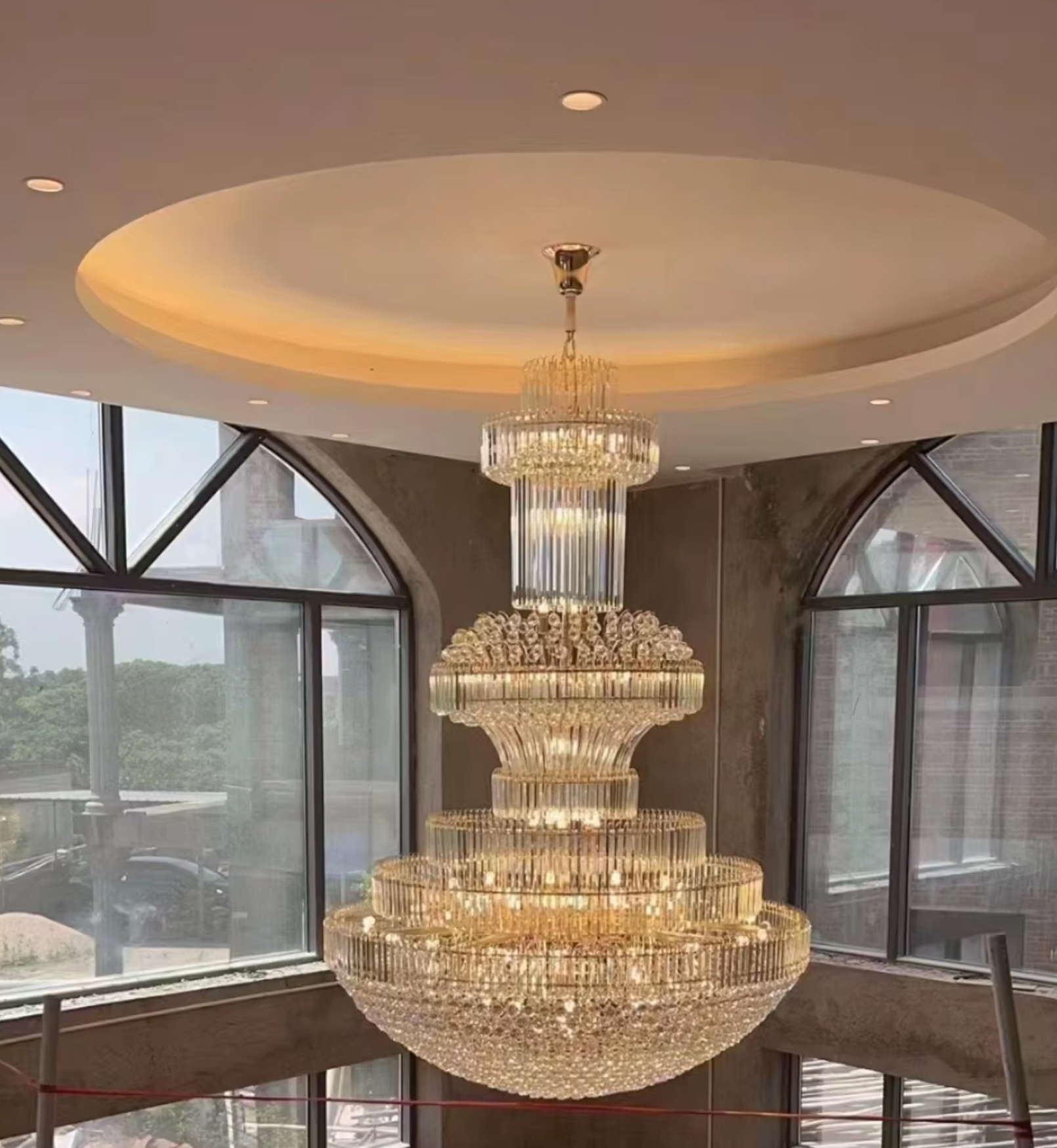 French crystal glass modern chandelier with elegant design