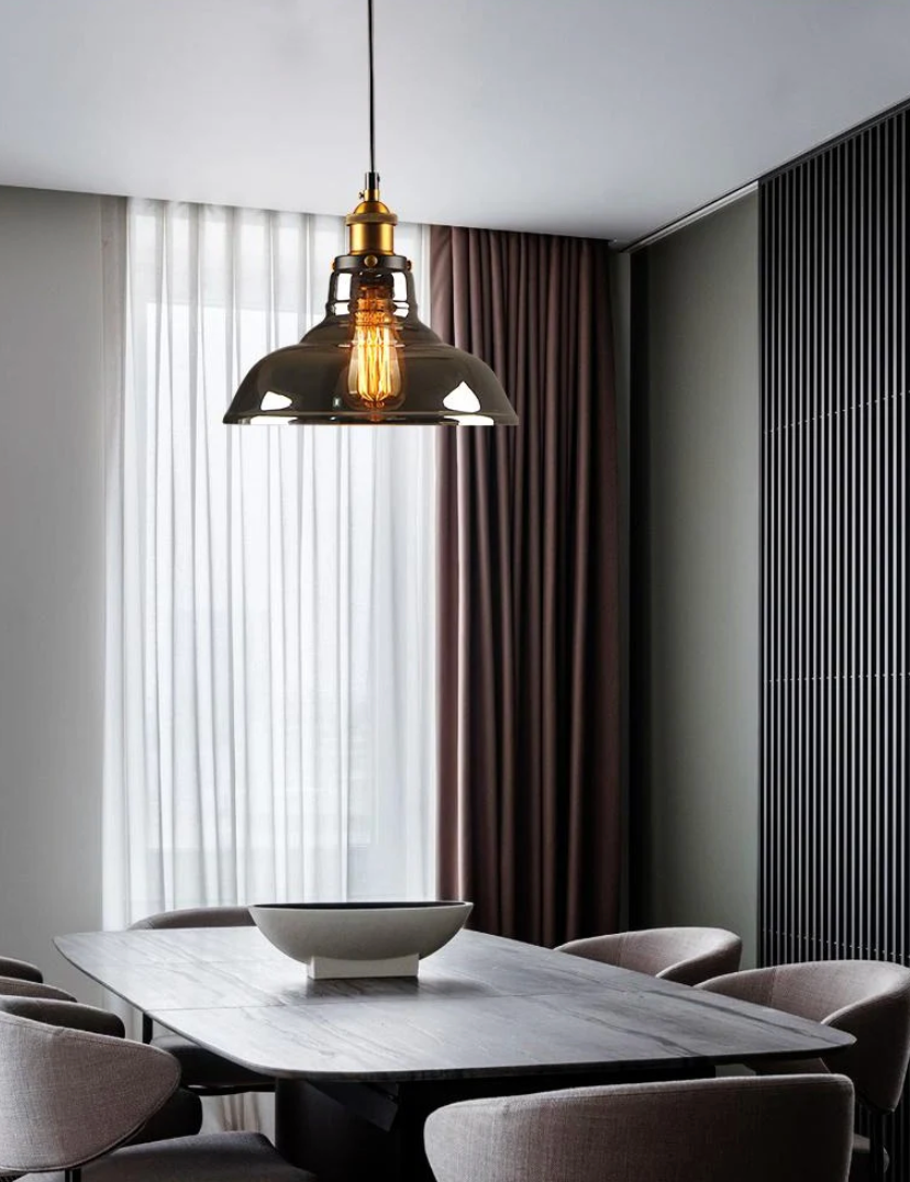 dinning room glass pendant light black