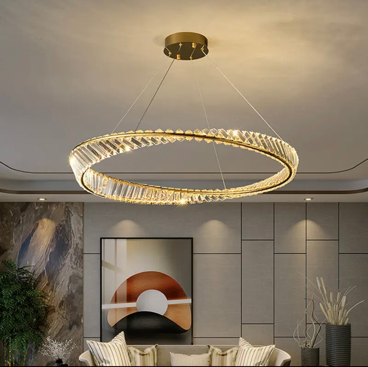 gold nordic ring chandelier 1 rings