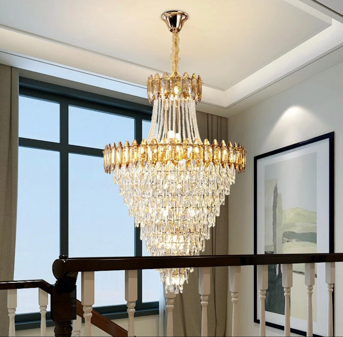large space hotel chandelier