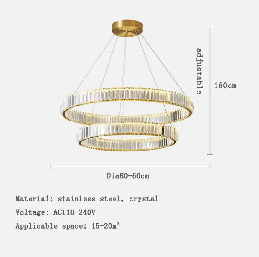 Modern Luxury Circular Crystal Chandelier