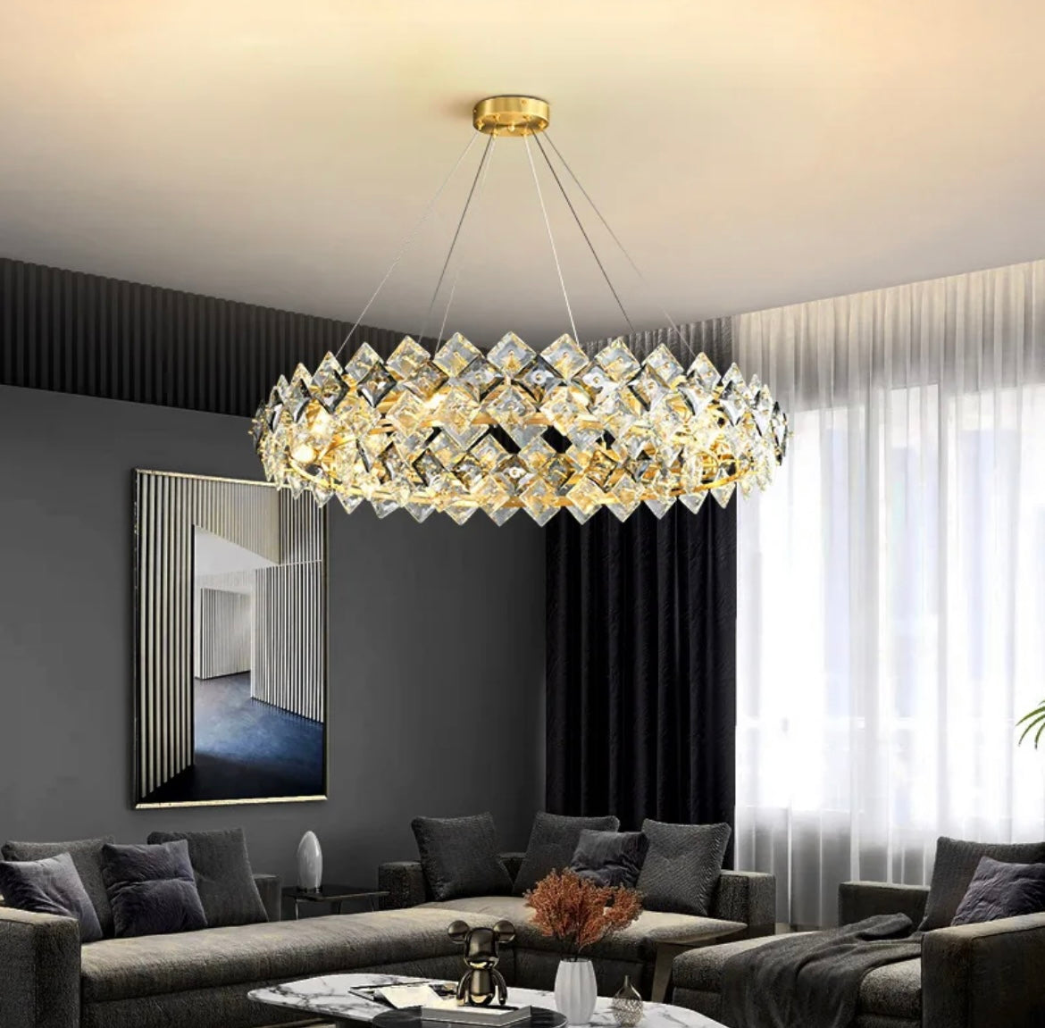 Luxury K9 Crystal LED Dining Chandelier