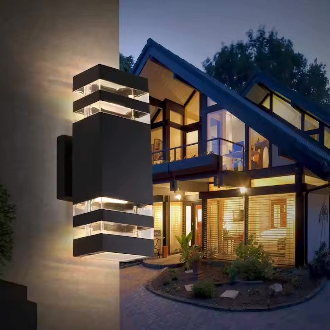 modern black outdoor lights