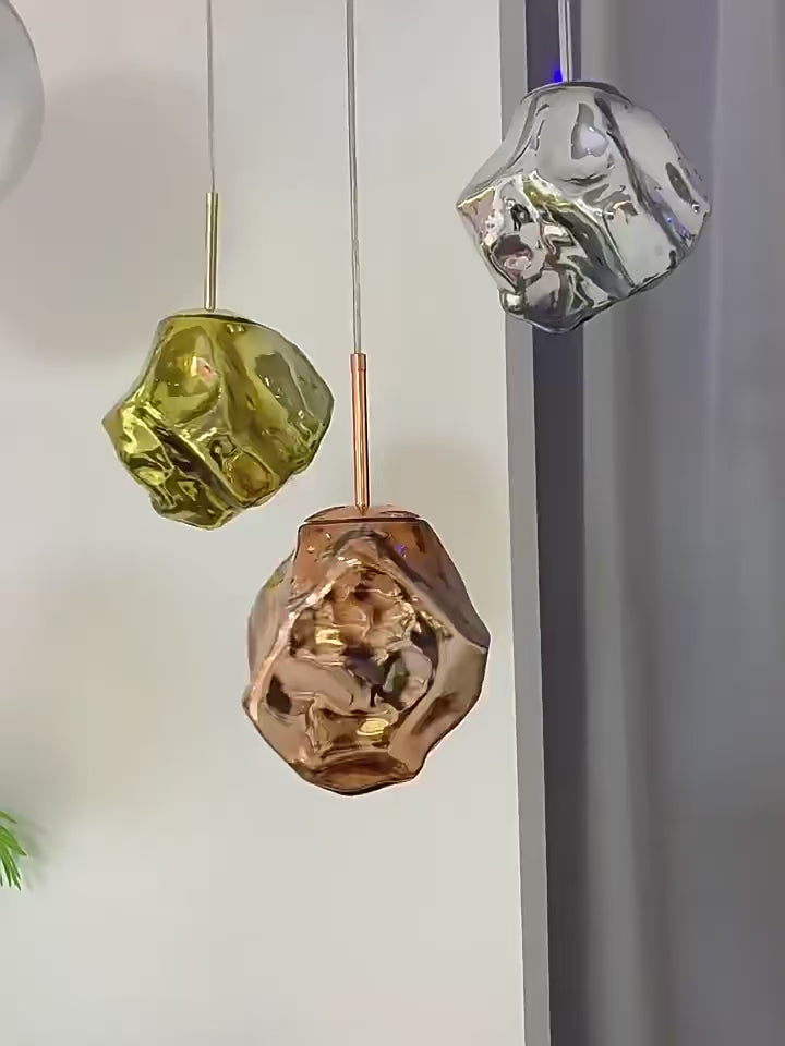 video of coloured hanging lights