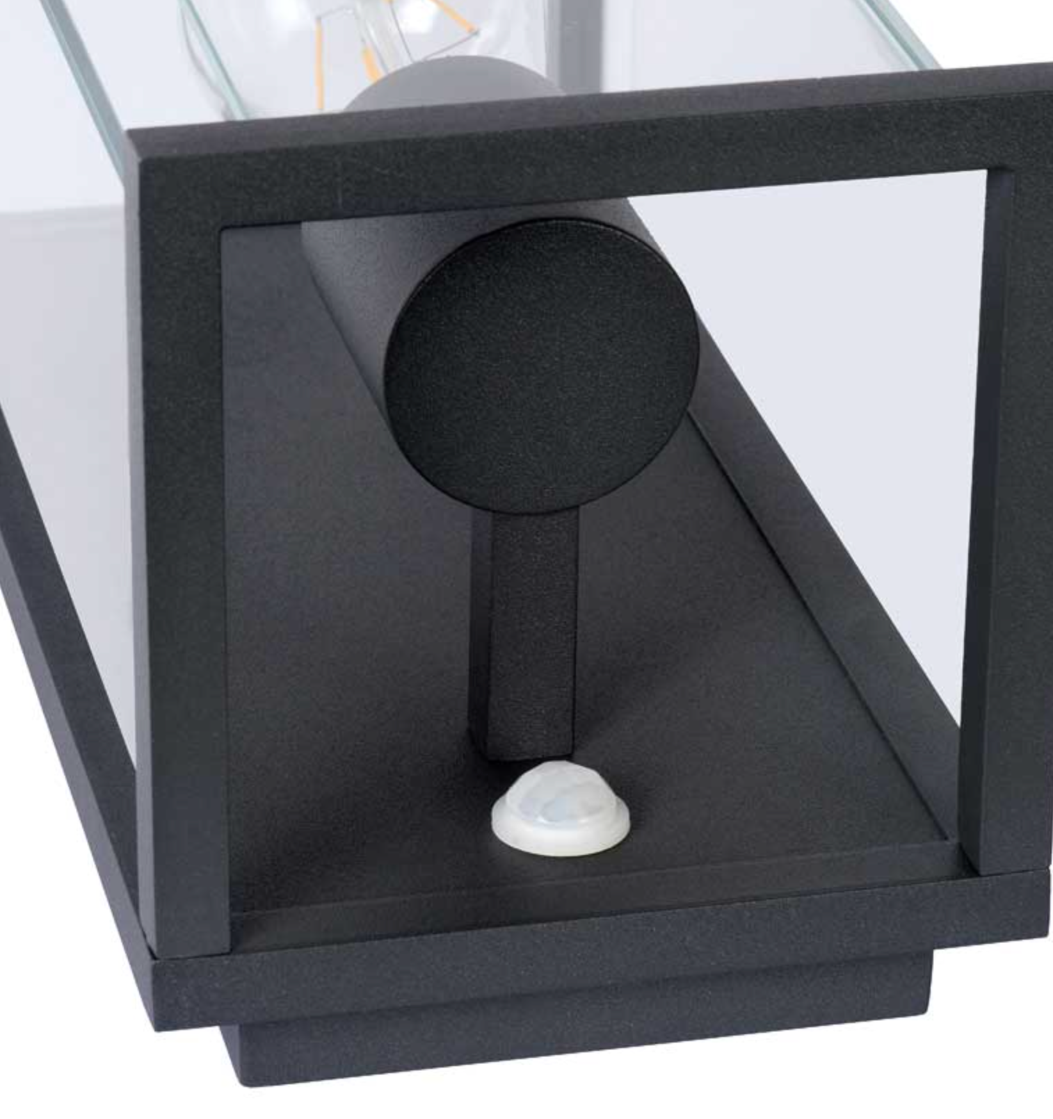 rectangle outdoor black and glass security light