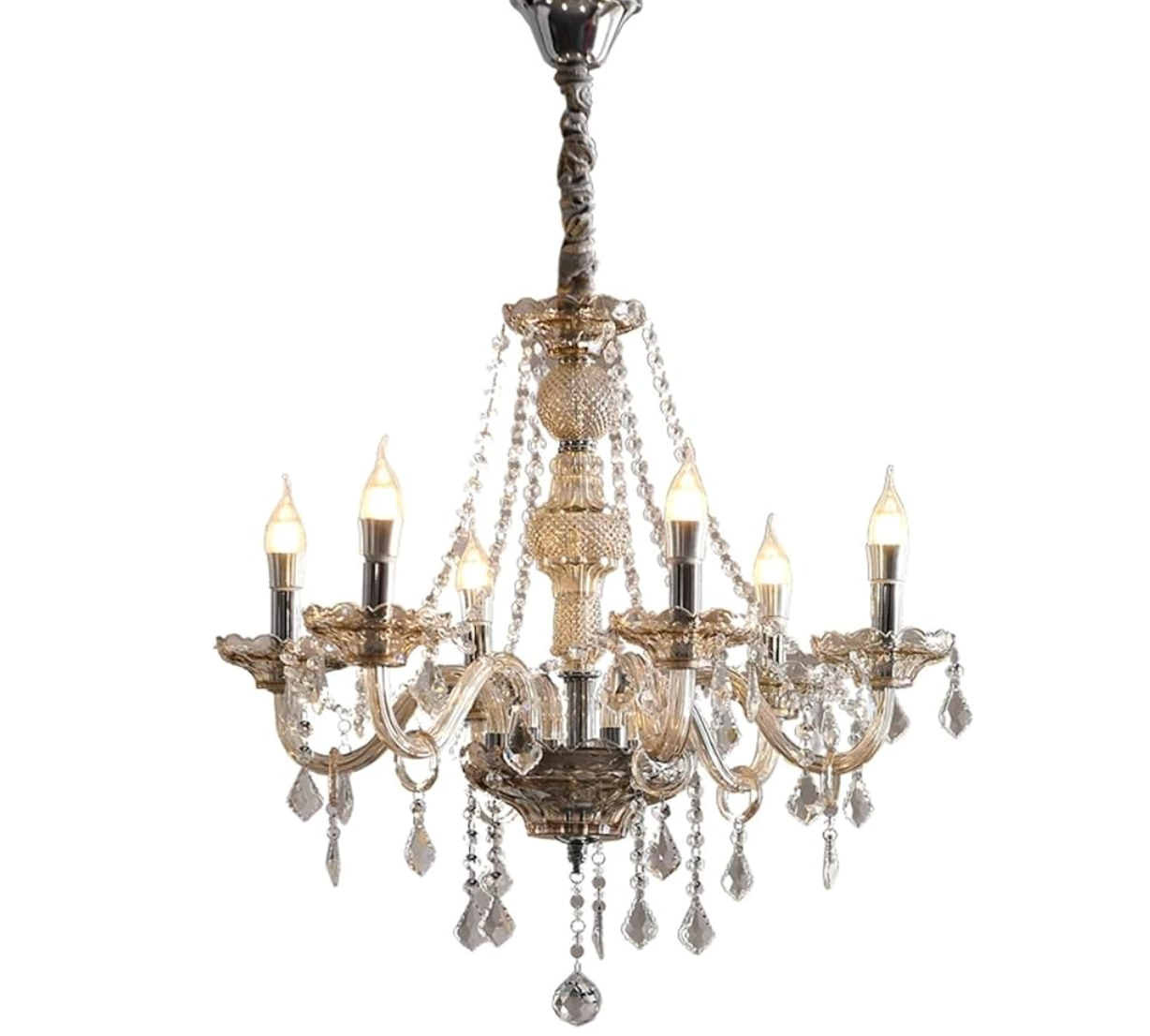 crystal chandelier silver