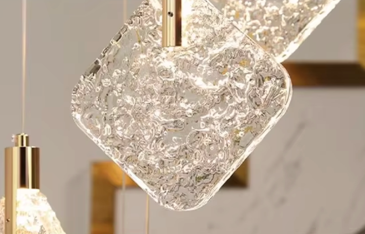 long and modern stairwell pendant light