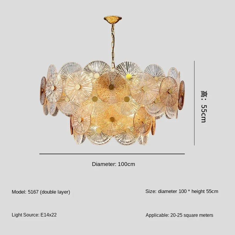 stylish modern Oval Glass Iron Pendant Lights