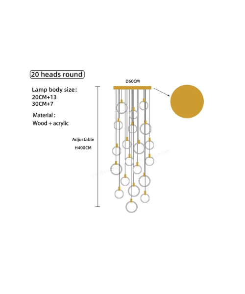 Hanging Ring Light Chandelier