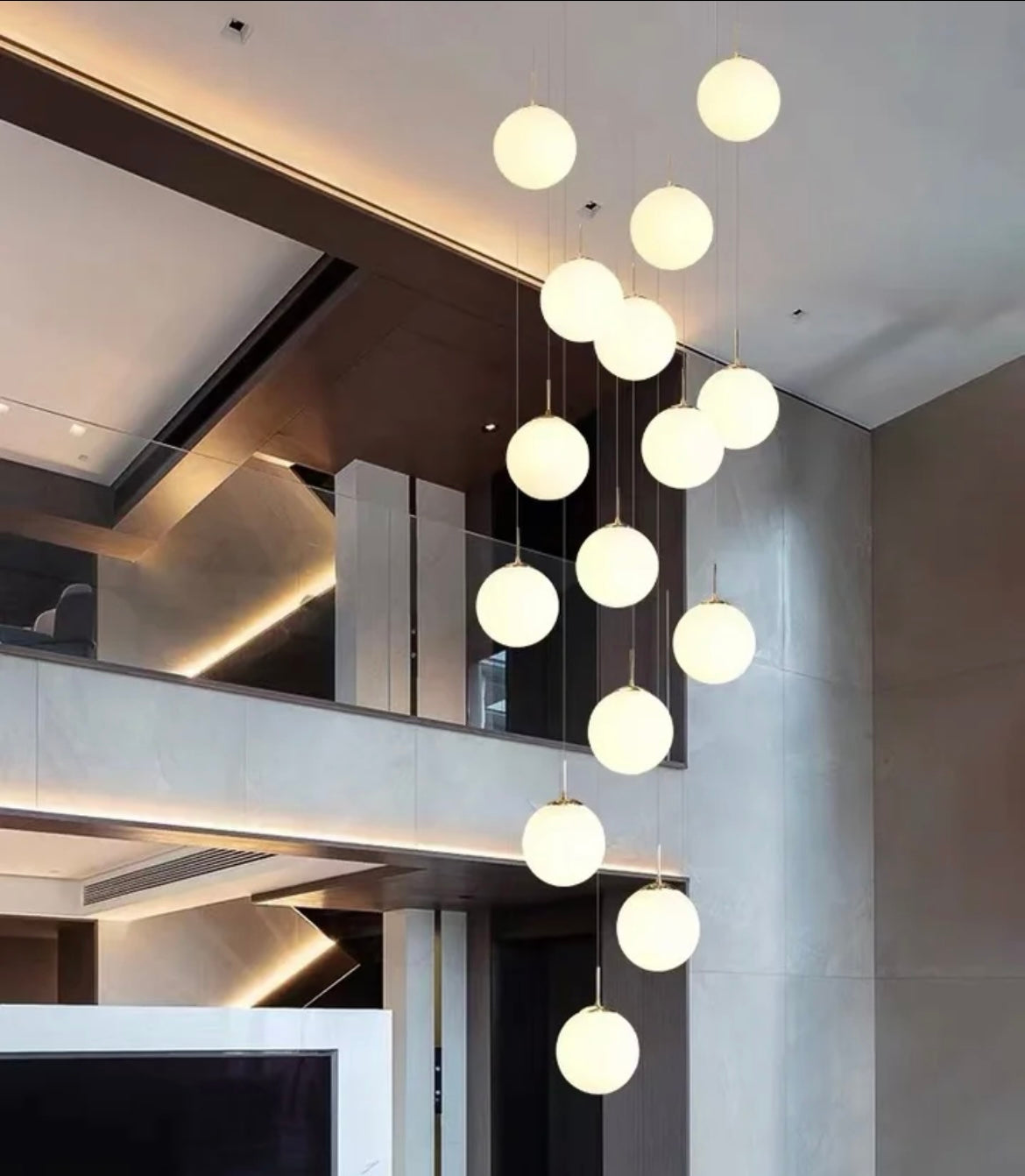 Milk White Nordic Staircase Pendant
