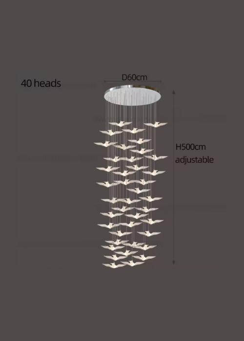 40 Head Bird Adjustable pendant 