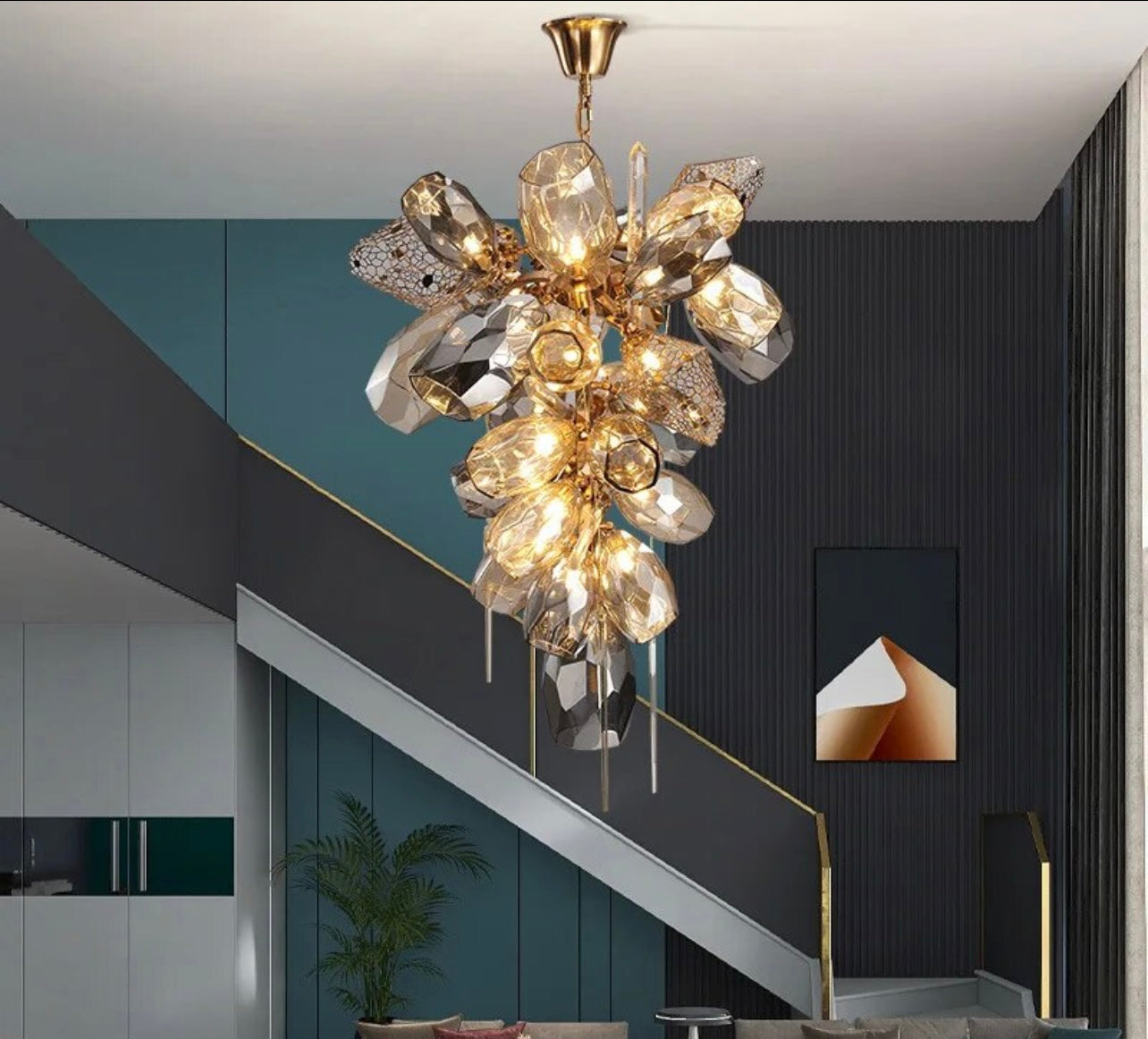 Luxury Stained Glass Chandelier