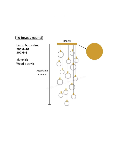 Hanging Ring Light Chandelier
