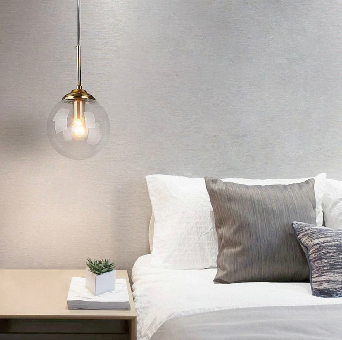 Bedroom Glass Creative Nordic Pendant Light