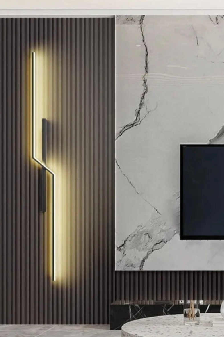 Black Modern Minimalist Strip Wall Lights