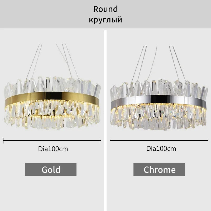 Circle Spike Crystal Chandeliers