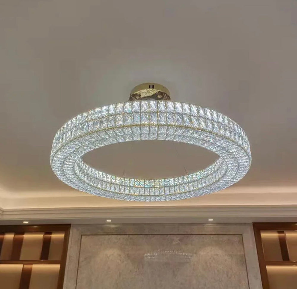 Circular Crystal Chandeliers | VORELLI® Knightsbridge Circular ...