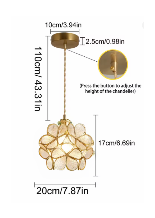 Clear glass pendant light 