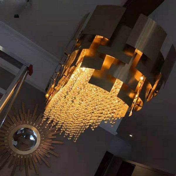 Brass Rectangualr Chandelier 