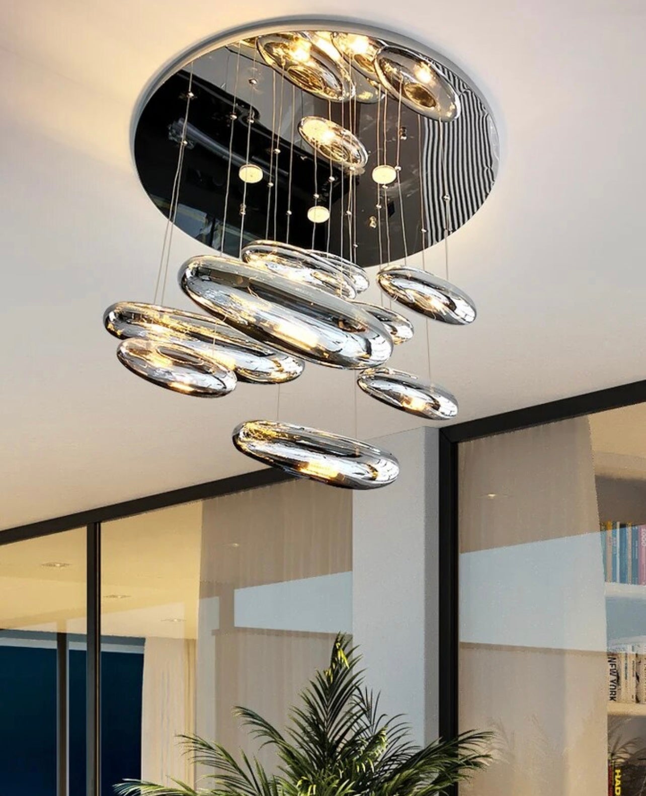 Silver cobblestone lighting 