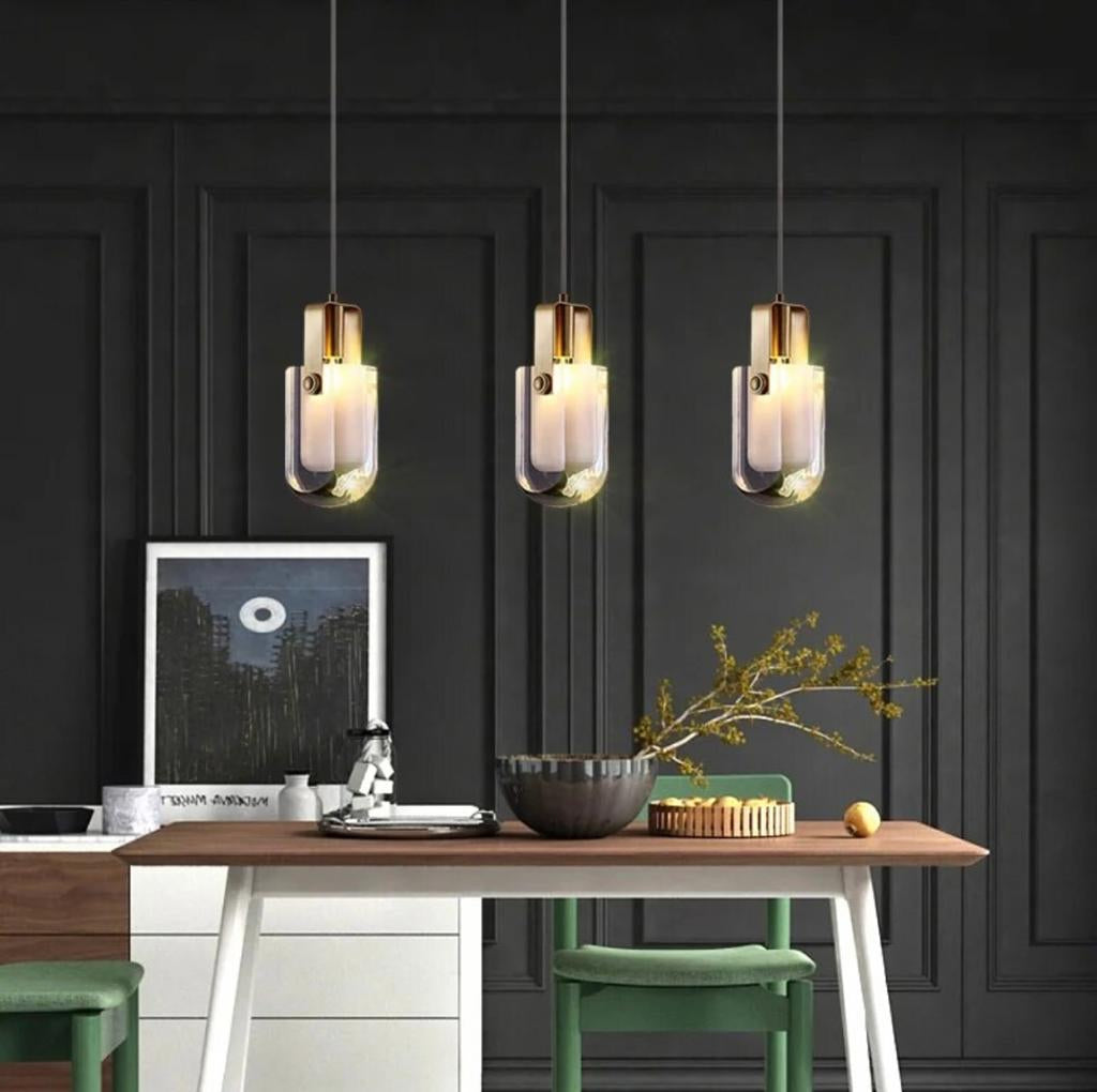 Copper Hanging Pendant Lighting Crystal