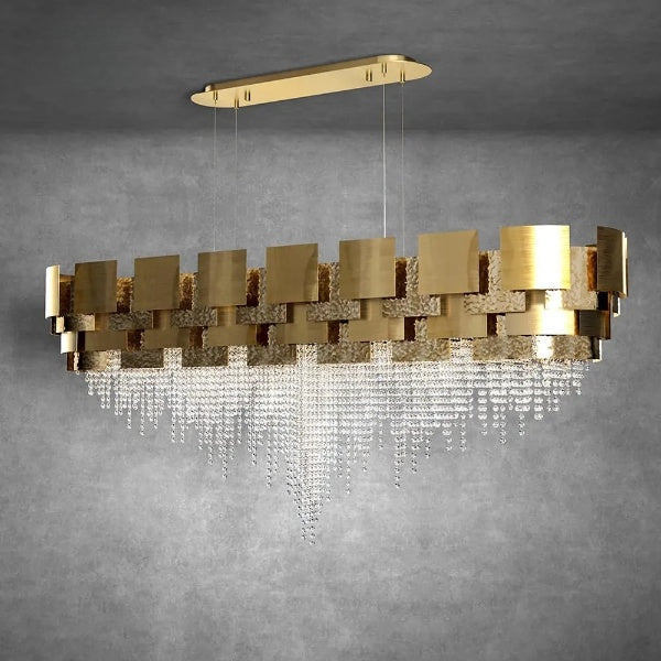 Crystal Brass Chandelier 