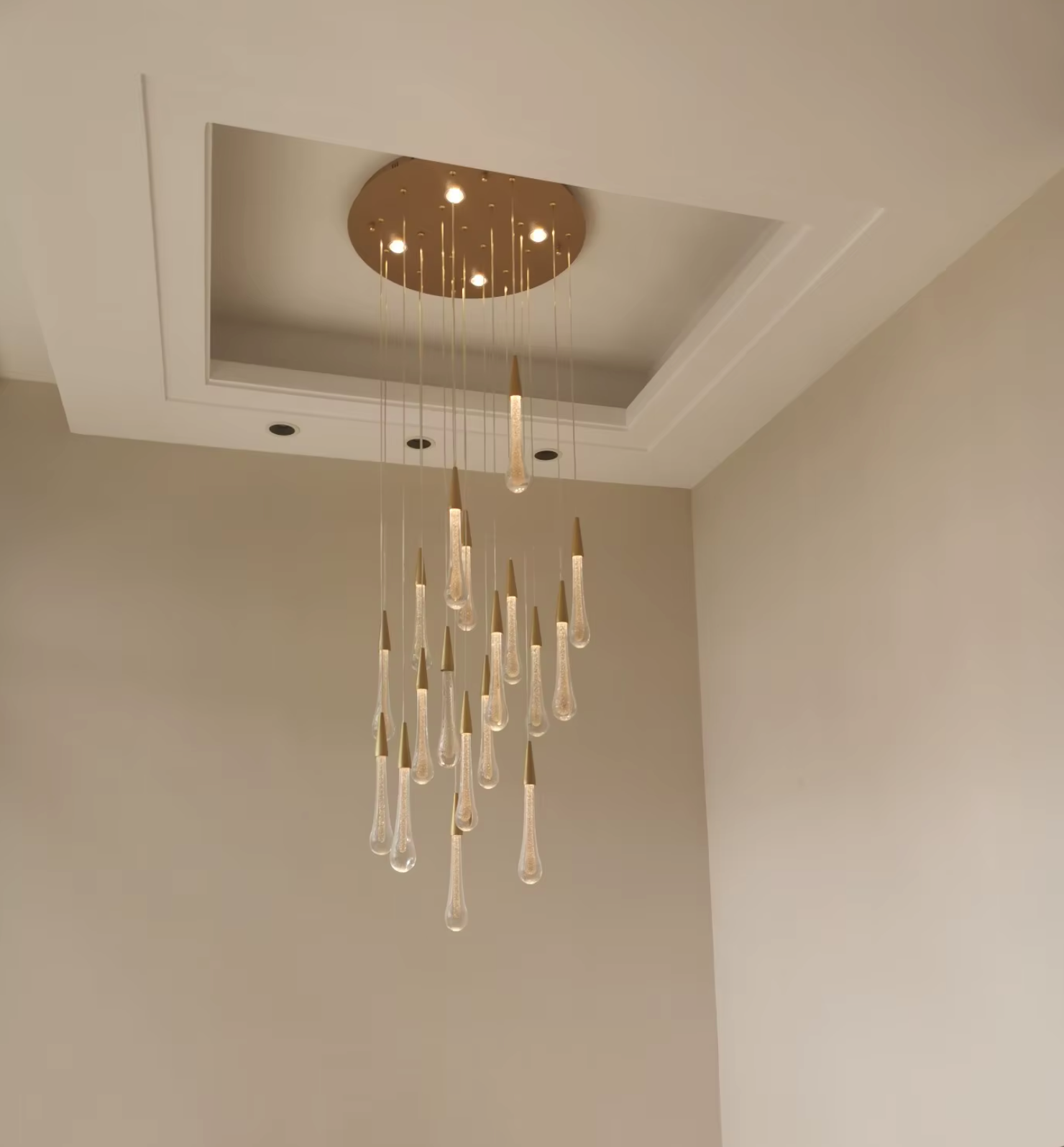 Crystal Gold Tube Light For staircase