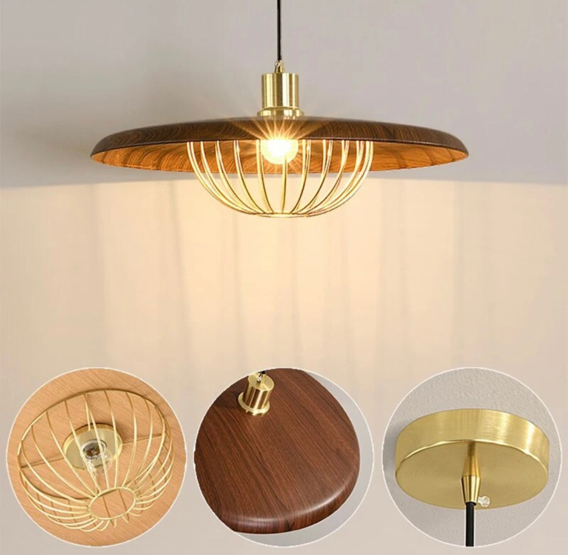 Nordic Wooden Kasa Pendant