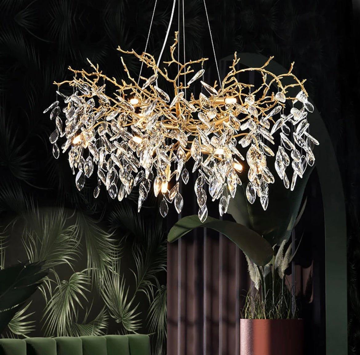 Gold Luxury Crystal Hanging Pendant Lights