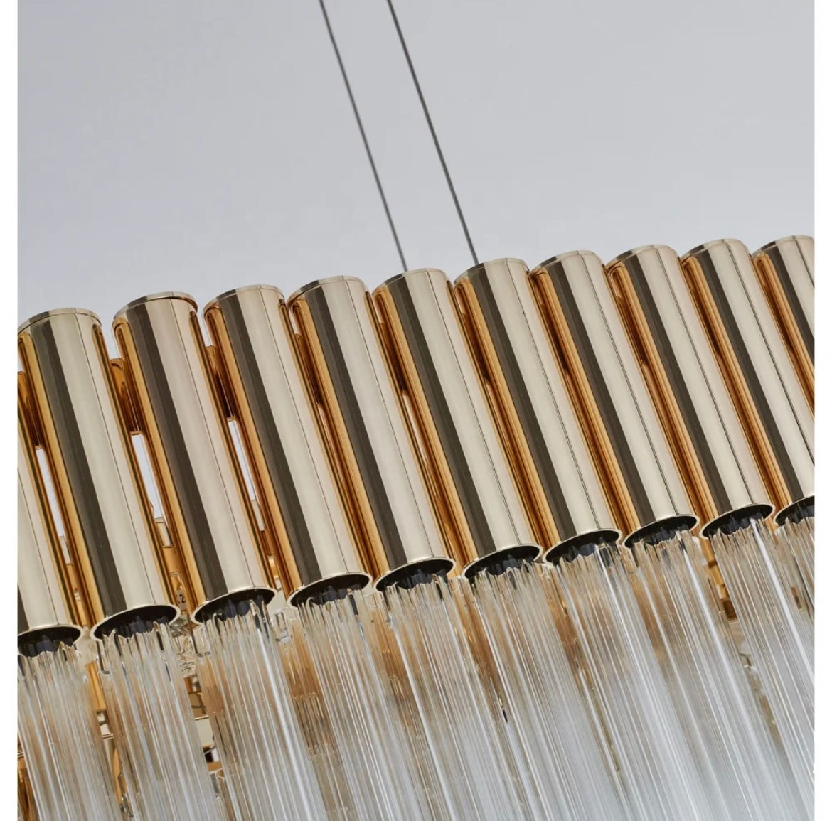 Gold Water Series Rectangular Chandelier Lighting