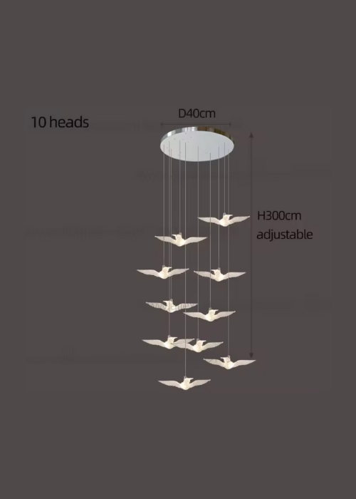 10 head adjustable Bird Pendant