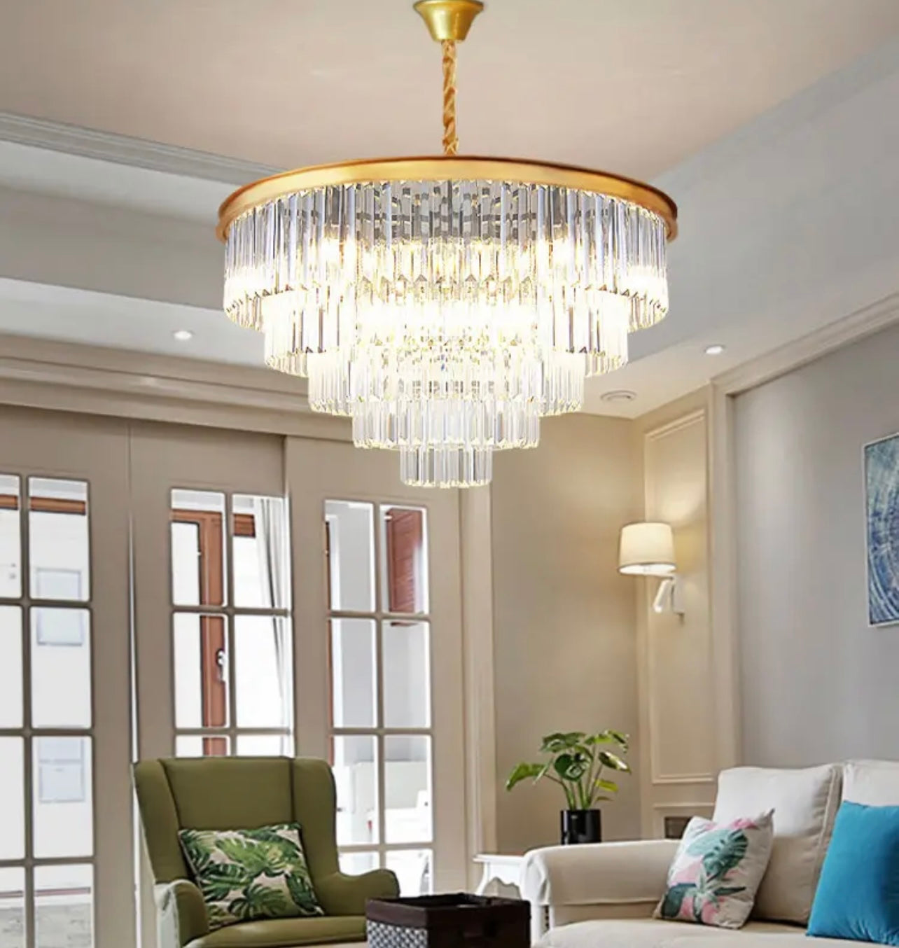 Luxury Gold Crystal Ceiling Chandelier