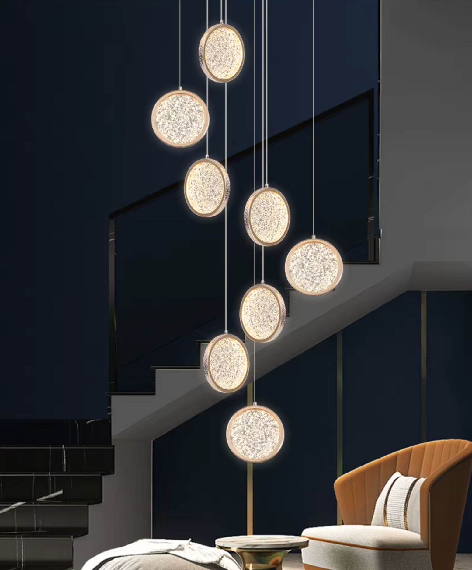 LED circle glowing light for luxury lighting