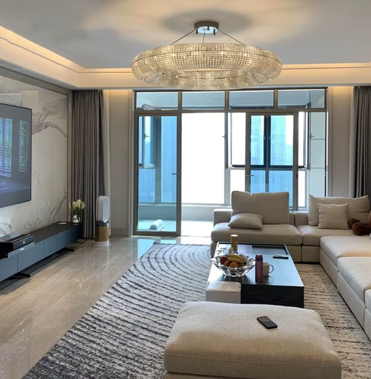 Ring Luxury Gold Chandelier 