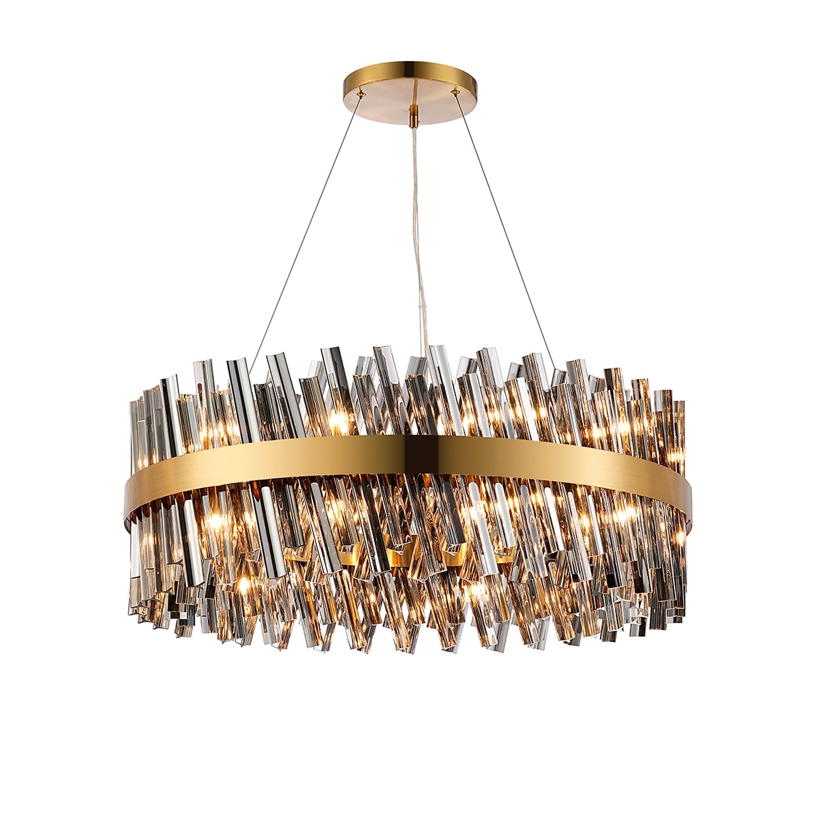 Modern Circular Spike Crystal Chandelier