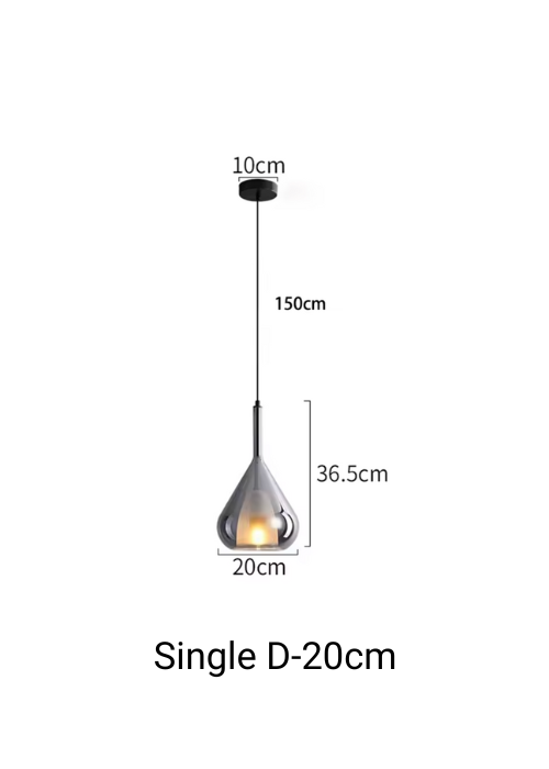 Single Chrome 20cm Pendant 